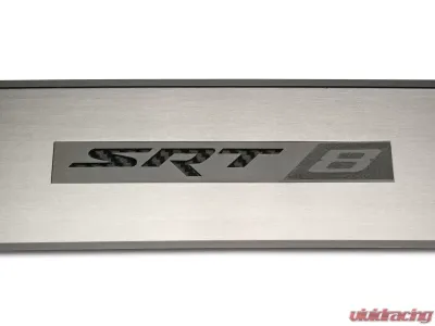American Car Craft 2Pc Black Solid Stainless Steel Door Badge Plate w/SRT8 Inlay Dodge Challenger 2008-2014 - ACC-151023-SBLK