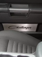 American Car Craft 2Pc Brushed Stainless Door Badge Plate w/Etched Challenger Classic Script Dodge Challenger 2008-2014                                     - ACC-151032 - Image 3