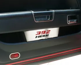 American Car Craft 2Pc Brushed Stainless Steel 392 HEMI Door Badge Dodge Challenger 2008-2014