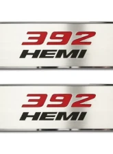 American Car Craft 2Pc Brushed Stainless Steel 392 HEMI Door Badge Dodge Challenger 2008-2014                                     - ACC-151034 - Image 2