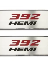American Car Craft 2Pc Brushed Stainless Steel 392 HEMI Door Badge Dodge Challenger 2008-2014                                     - ACC-151034 - Image 3