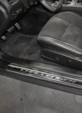 American Car Craft White LED Carbon Fiber Door Sills w/Polished Challenger Inlay Dodge Challenger 2008-2023                                     - ACC-151047-WHTL - Image 3