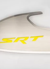 American Car Craft Yellow Solid Stainless Steel Door Badge w/SRT Inlay Dodge Challenger 2015-2023                                     - ACC-151055-SYLW - Image 3