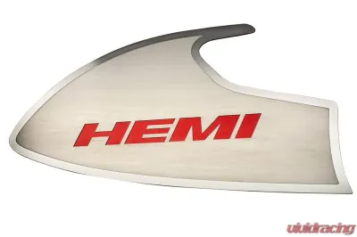 American Car Craft Bright Red Solid Stainless Steel Door Badge w/HEMI Inlay Dodge Challenger 2015-2023 - ACC-151057-BSRD