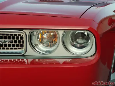 American Car Craft Brushed Stainless Steel Headlight Surrounds Dodge Challenger 5.7L | SRT8 2008-2014 - ACC-152001