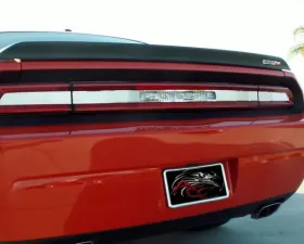American Car Craft Brushed Stainless Steel Tail Light Insert Trim Plate Dodge Challenger 5.7L | SRT8 2008-2014