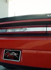 American Car Craft Brushed Stainless Steel Tail Light Insert Trim Plate Dodge Challenger 5.7L | SRT8 2008-2014                                     - ACC-152006 - Image 2
