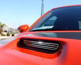 American Car Craft 2Pc Polished Stainless Steel Hood Scoop Billet Style Dodge Challenger 2008-2014