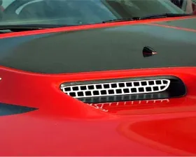 American Car Craft 2Pc Polished Stainless Steel Hood Scoop Grille Overlay Dodge Challenger 2008-2014