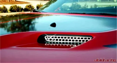 American Car Craft 2Pc Polished Stainless Steel Hood Scoop Grille Overlay Dodge Challenger 2008-2014 - ACC-152013
