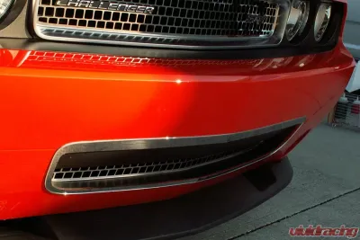 American Car Craft Brushed Stainless Steel Grille Overlay Style Lower Dodge Challenger 2008-2010 - ACC-152015