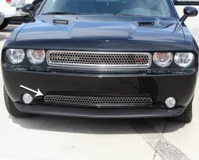 American Car Craft Brushed Stainless Steel Lower Grille Overlay Dodge Challenger 2011-2014