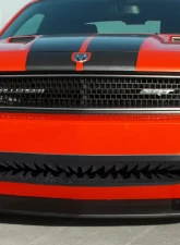 American Car Craft Black Stainless Steel Shark Tooth Lower Front Grille Dodge Challenger 5.7L | SRT8 2008-2010                                     - ACC-152019 - Image 2