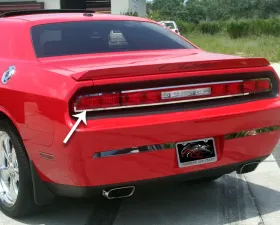 American Car Craft Brushed Stainless Steel Taillight Outer Trim Plate Dodge Challenger 2008-2014