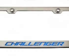 American Car Craft Illuminated Blue Custom License Plate Frame w/Challenger Lettering