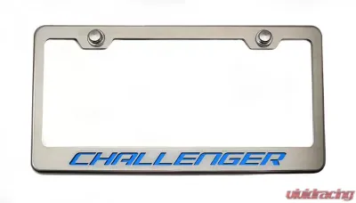 American Car Craft Illuminated Blue Custom License Plate Frame w/Challenger Lettering - ACC-152023-BLUL
