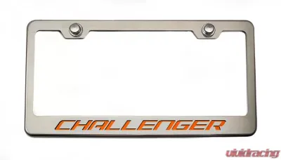 American Car Craft Illuminated Orange Custom License Plate Frame w/Challenger Lettering - ACC-152023-ORGL