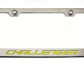 American Car Craft Illuminated Yellow Custom License Plate Frame w/Challenger Lettering