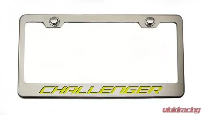 American Car Craft Illuminated Yellow Custom License Plate Frame w/Challenger Lettering - ACC-152023-YLWL
