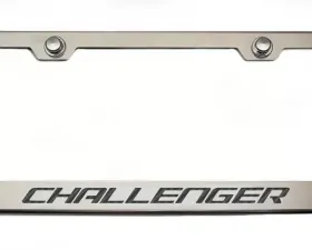 American Car Craft Black Carbon Fiber Custom License Plate Frame w/Challenger Lettering