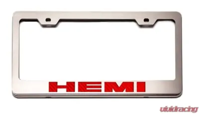 American Car Craft Illuminated Red Stainless Steel Custom HEMI License Plate Frame - ACC-152024-RDL