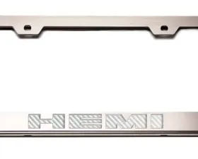 American Car Craft Illuminated White Stainless Steel Custom HEMI License Plate Frame