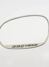 American Car Craft 2Pc Brushed Stainless Steel 392 HEMI Side Mirror Trim Dodge Challenger 2008-2023                                     - ACC-152028 - Image 3