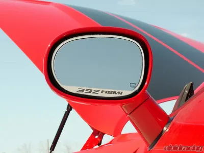 American Car Craft 2Pc Brushed Stainless Steel 392 HEMI Side Mirror Trim Dodge Challenger 2008-2023 - ACC-152028