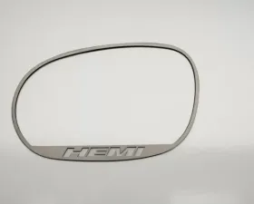 American Car Craft 2Pc Brushed Stainless HEMI Cutout Style Side Mirror Trim Dodge Challenger 2008-2023