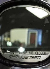 American Car Craft 2Pc Brushed Stainless Steel Challenger Style Side Mirror Trim Dodge Challenger 2008-2023                                     - ACC-152031 - Image 3