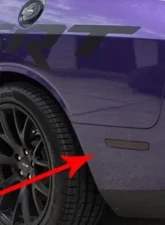 American Car Craft 4Pc Premium Vinyl Film Side Marker Tint/Blackout Kit Dodge Challenger 2015-2019                                     - ACC-152038 - Image 2