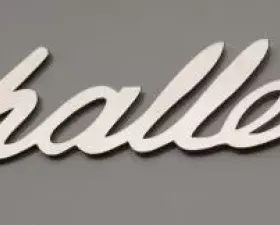 American Car Craft 2Pc Polished Stainless Steel Challenger Script Style Side Fender Emblem Badge