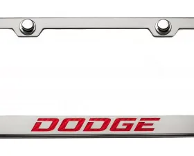 American Car Craft Illuminated Red Stainless Steel Custom Dodge License Plate Frame