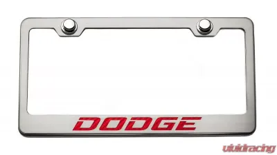 American Car Craft Illuminated Red Stainless Steel Custom Dodge License Plate Frame - ACC-152050-RDL