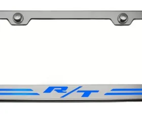 American Car Craft Mopar Blue Stainless Steel Custom R/T Dodge License Plate Frame