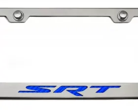 American Car Craft Blue Carbon Fiber Stainless Steel Custom Dodge SRT License Plate Frame