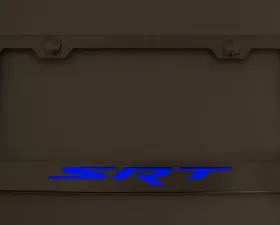 American Car Craft Dark Blue Solid Stainless Steel Custom Dodge SRT License Plate Frame