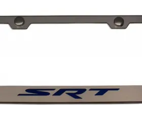 American Car Craft Illuminated Blue Stainless Steel Custom Dodge SRT License Plate Frame
