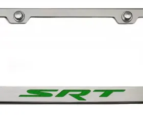 American Car Craft Black Solid Stainless Steel Custom Dodge SRT License Plate Frame