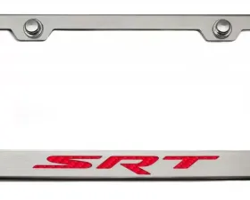 American Car Craft Bright Red Solid Stainless Steel Custom Dodge SRT License Plate Frame