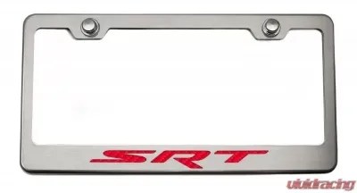 American Car Craft Bright Red Solid Stainless Steel Custom Dodge SRT License Plate Frame - ACC-152054-BSRD