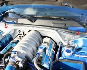 American Car Craft Polished Stainless Steel False Firewall Dodge Challenger 5.7L 2008-2023