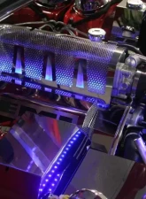 American Car Craft Blue LED Illuminated Plenum Cover Dodge Challenger | Charger | Magnum | Chrysler 300 SRT8 6.1L 2008-2011                                     - ACC-153027-BLUL - Image 3