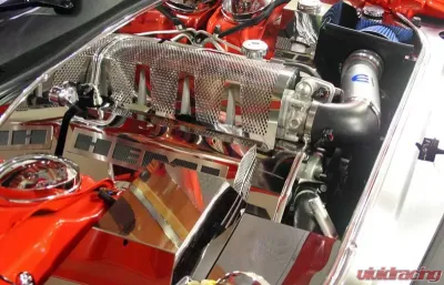 American Car Craft Blue LED Illuminated Plenum Cover Dodge Challenger | Charger | Magnum | Chrysler 300 SRT8 6.1L 2008-2011 - ACC-153027-BLUL