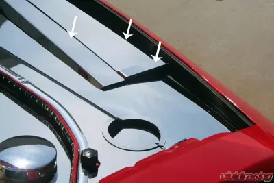 American Car Craft 8Pc Polished Stainless Steel Header Plate Front Extension Kit Dodge Challenger 2008-2019 - ACC-153029