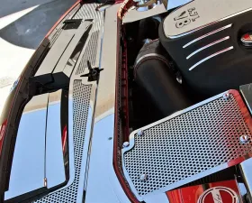 American Car Craft 4Pc Perforated Stainless Steel Header Plate Dodge Challenger 2008-2019