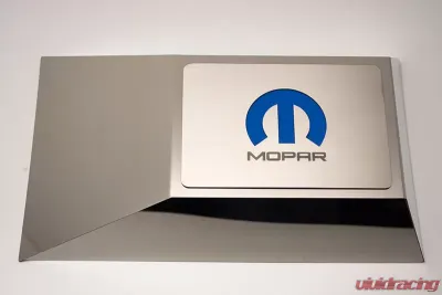 American Car Craft Brushed Stainless Steel Fuse Box Cover Plate w/Mopar Logo Dodge Challenger | Charger 2005-2023 - ACC-153033