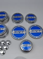 American Car Craft 13Pc Blue Carbon Fiber SRT Inlay Deluxe Fluid Shock Tower Cap Covers Dodge Challenger 6.2L 2008-2023                                     - ACC-153053-62BLU - Image 2
