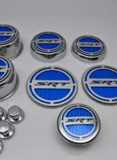 American Car Craft 13Pc Blue Carbon Fiber SRT Inlay Deluxe Fluid Shock Tower Cap Covers Dodge Challenger 6.2L 2008-2023                                     - ACC-153053-62BLU - Image 3