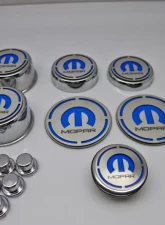 American Car Craft 13Pc Black Solid Mopar Inlay Deluxe Fluid Shock Tower Cap Covers Dodge Challenger 3.6L 2008-2023                                     - ACC-153054-36SBLK - Image 2